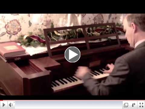 Antique Piano at Christmas