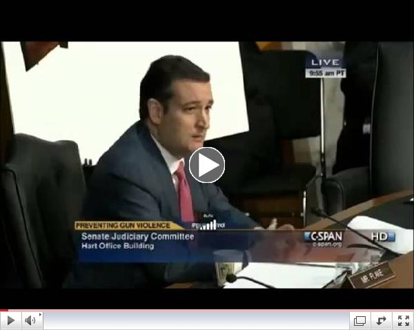 Senator Ted Cruz Sweeps the Floor at Gun Control Hearings (LISTEN)