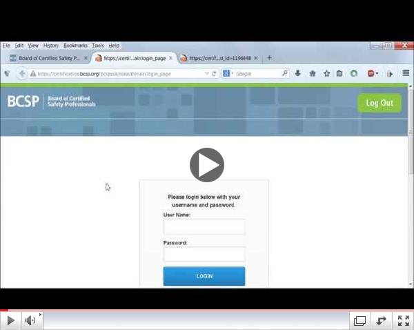 BCSP CMS Tutorial | Paying Annual Renewal Fees