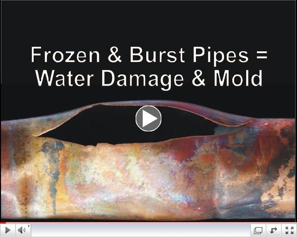 Frozen & Burst Pipes = Water Damage & Mold