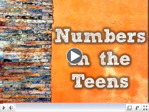 Numbers in the Teens (They start with a 1!!!!) song