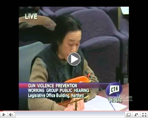 Henson Ong at Gun Violence Prevention Public Hearing - Hartford, CT - 1/28/2013