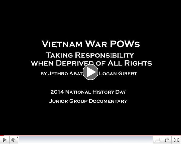 NHD 2014 - Vietnam POWs Taking Responsibility when Deprived of All Rights (m)