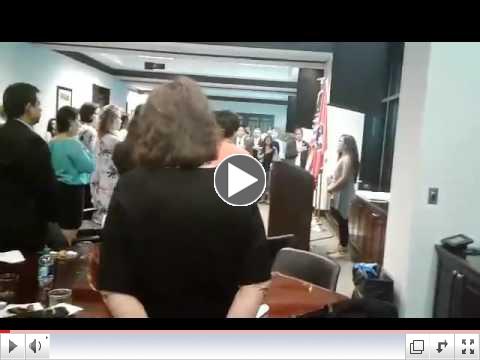 Elena Jimenez signs the National Anthem at 12th NAHCC's Hispanic Heritage Month Awards - Nashville, Tennessee