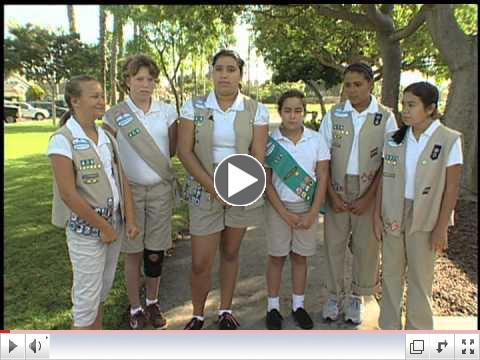 Garden Grove Girl Scouts Honored for Flag Patrol Service