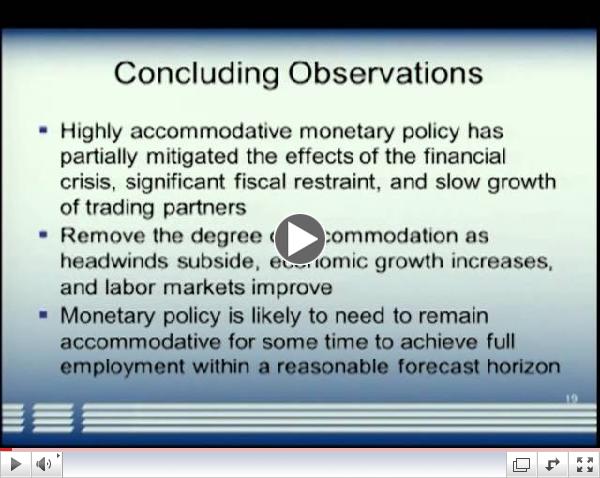 McCormack Leadership Series: Eric Rosengren: National Economic Outlook