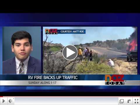 RV Fire Backs Up Traffic Near McGuireville