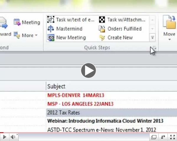 Quick Steps Outlook 2013