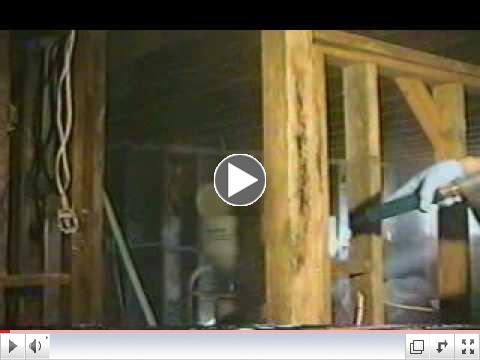 Sponge Blasting - Removing Soot from Wood