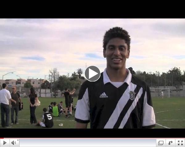 Esen Harris after victory against Long Beach Wilson