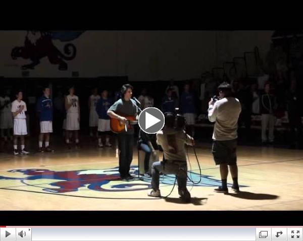 (2013) Acoustic Star Spangled Banner @ Los Al Basketball Game...