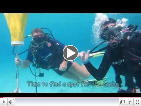 Scuba Diver Girls Dive Caching in Bonaire!!
