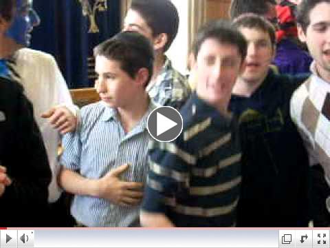 Rosh Chodesh Adar Dancing in the Beis Midrash