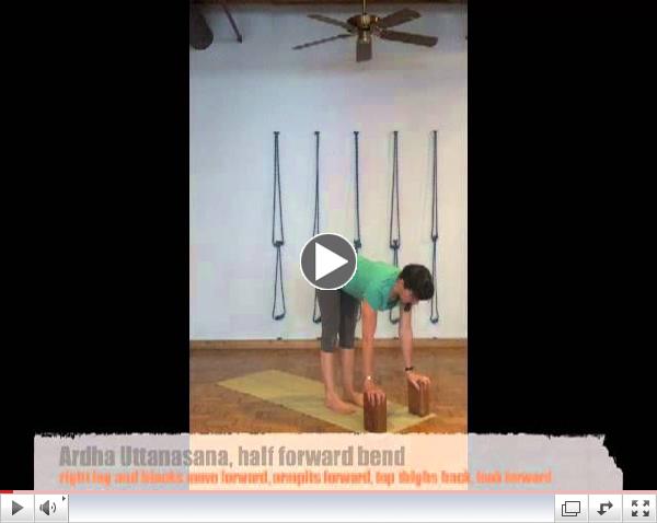 Surya Namaskar, with blocks