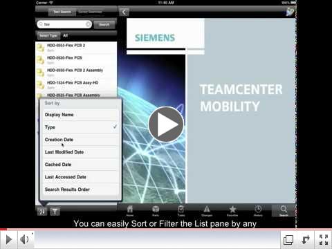Teamcenter Mobility PLM Demonstration