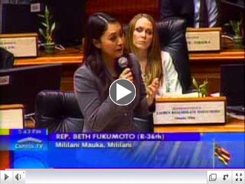 Rep. Fukumoto Chang addresses HB 134 County Surcharge on State Tax