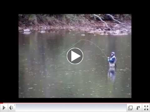 George Ball catches nice fall trout on Pine in Delayed Harvest Stretch...