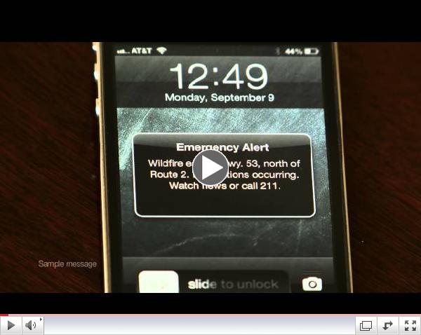A public safety message regarding Wireless Emergency Alerts