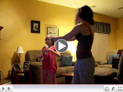 Juliana and Big Sister Lindsay Dancing tonight (Sept 24, 2011)