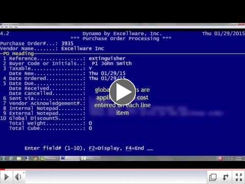 Dynamo Purchase Order Processing
