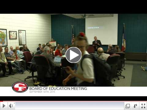 Watch the September 14 Board of Education meeting.