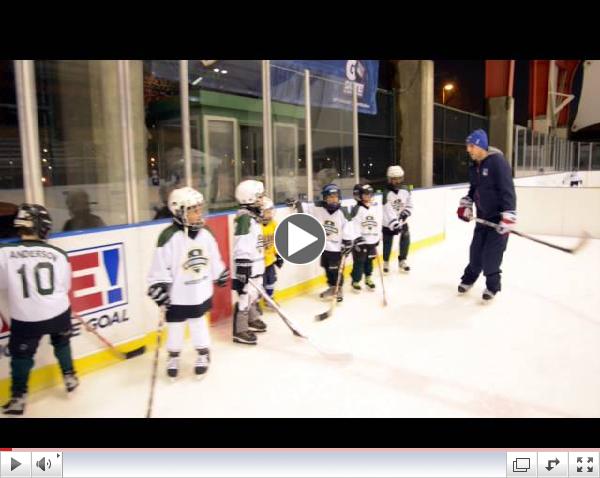 Riverbank ice rink reopens with skills clinics led by members of the New York Rangers
