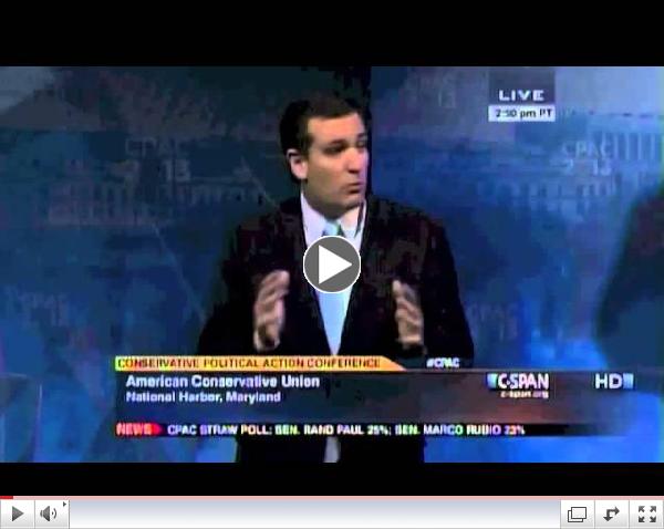 Senator Ted Cruz Gives Keynote Speech at CPAC 2013