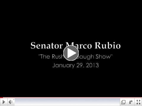 Senator Rubio Discusses Immigration With Rush Limbaugh