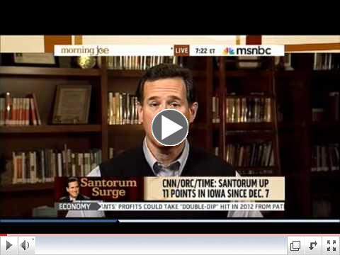 Rick Santorum Spars with Rev. Al Sharpton