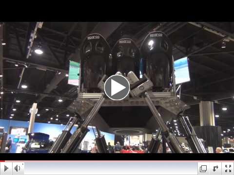 Exlar� electric actuators perform on Sim-zilla, an extreme racing simulator.