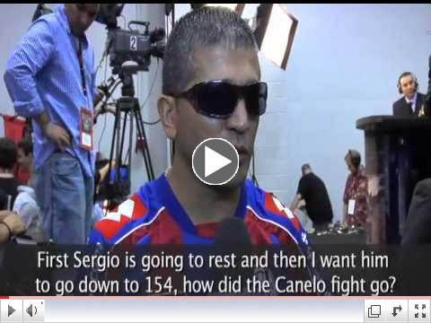 Pablo Sarmiento, Sergio Martinez' trainer, tells us what he has planned next for Sergio.