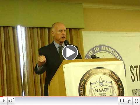 Governor Jerry Brown at NAACP State Convention 