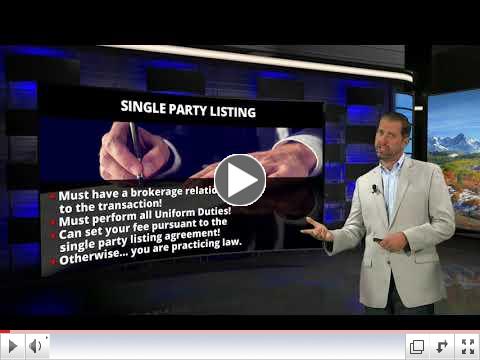 Unauthorized Practice of Law vs. Single Party Listing Agreement