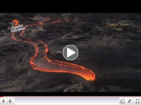 Lava Flow Reaches Pali, Filmed from Above