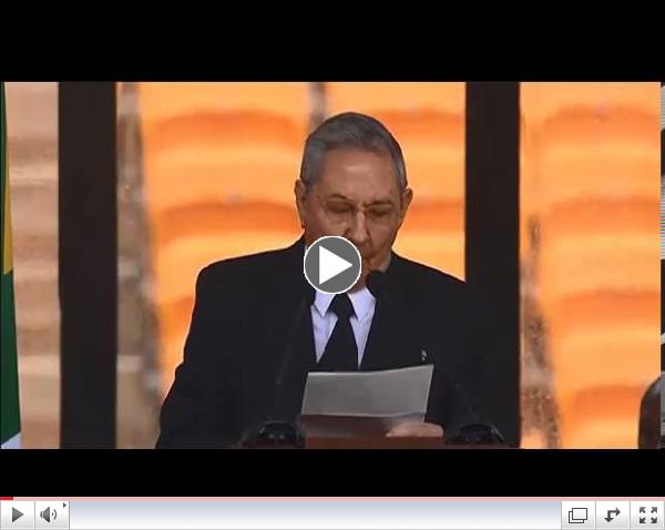 Raul Castro Speech Nelson Mandela Memorial. #madiba #mandelamemorial