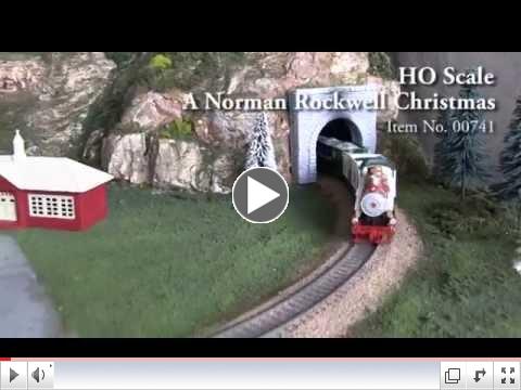 norman rockwell christmas train set