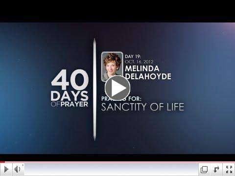 40 Days of Prayer - Day 19 - MELINDA DELAHOYDE