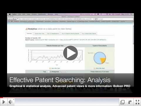Boliven PRO Tutorial 1: Patents Undertaking effective Search, Analysis and Export using Boliven PRO