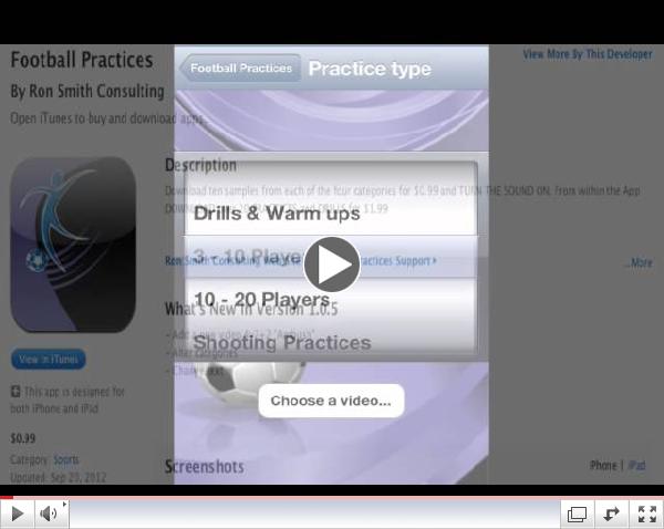 Football Practices - App. for iPhone, iPod and iPad