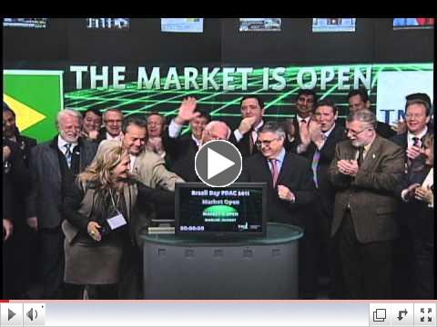 Brazil Day/PDAC 2011 opens Toronto Stock Exchange, March 7, 2011.