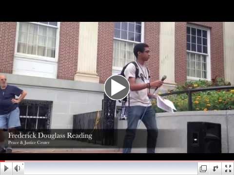 Reading Frederick Douglass in Burlington, 2014