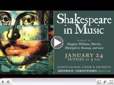 King's Chapel Concert Series: Shakespeare in Music