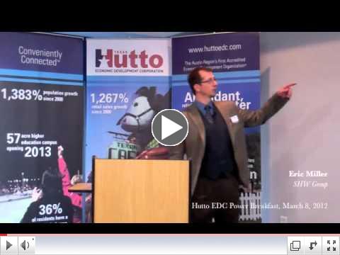 Hutto Economic Development Corporation March 8, 2012 Power Breakfast Presentation by SHW Group on the East Williamson County Higher Education Center-Hutto Center.
