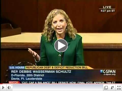 DNC Chair on House Floor in Opposition to Cut, Cap and Balance
