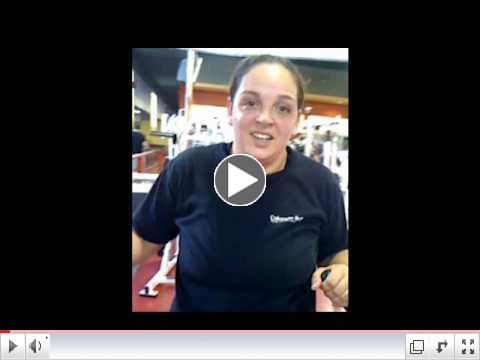 Katrina (Encore Personal Training client) working out at LVAC