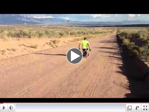 Chris Klebl sit-ski training at New Mexico elevation camp