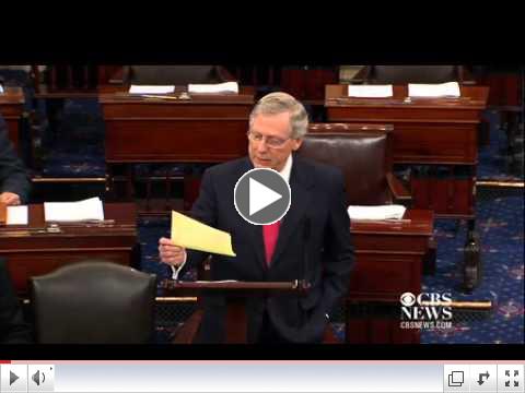 Sen. McConnell Says Democrats Want Republicans to Sit Down and Shut Up