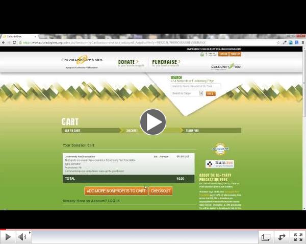 How to Make a Donation on ColoradoGives.org