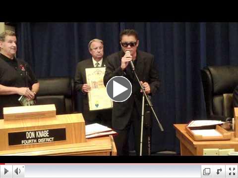 BLINDSTART receiving White Cane Safety Day Proclamation from LA County Board of Supervisors