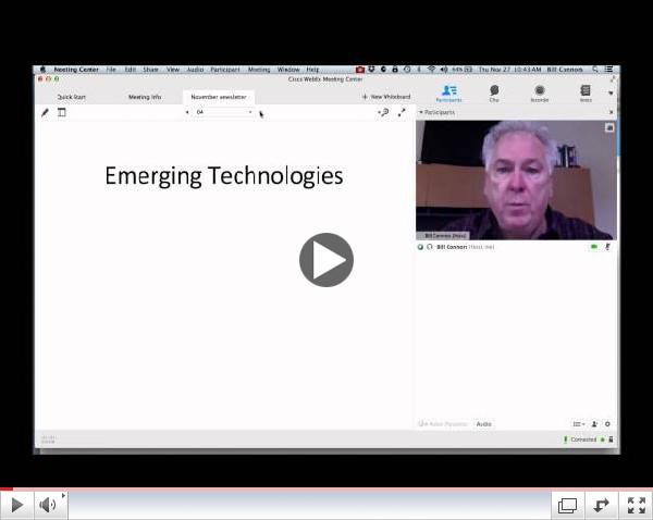 Bill Connors  discusses technology. November 2014